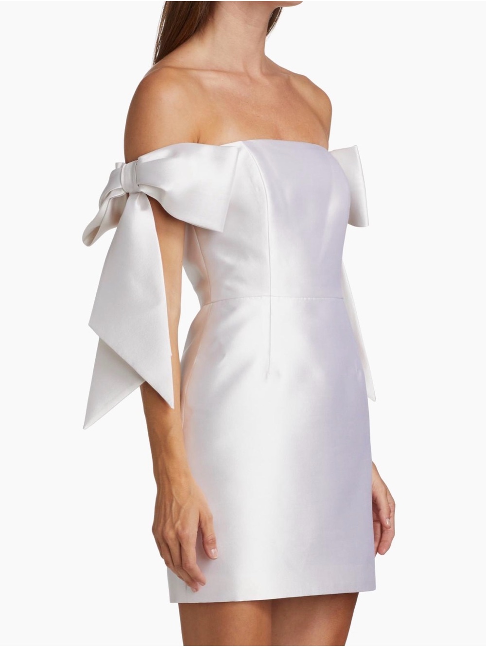 Alexia Maria Isabella Silk Wool blend mini dress with bow shoulders!!!